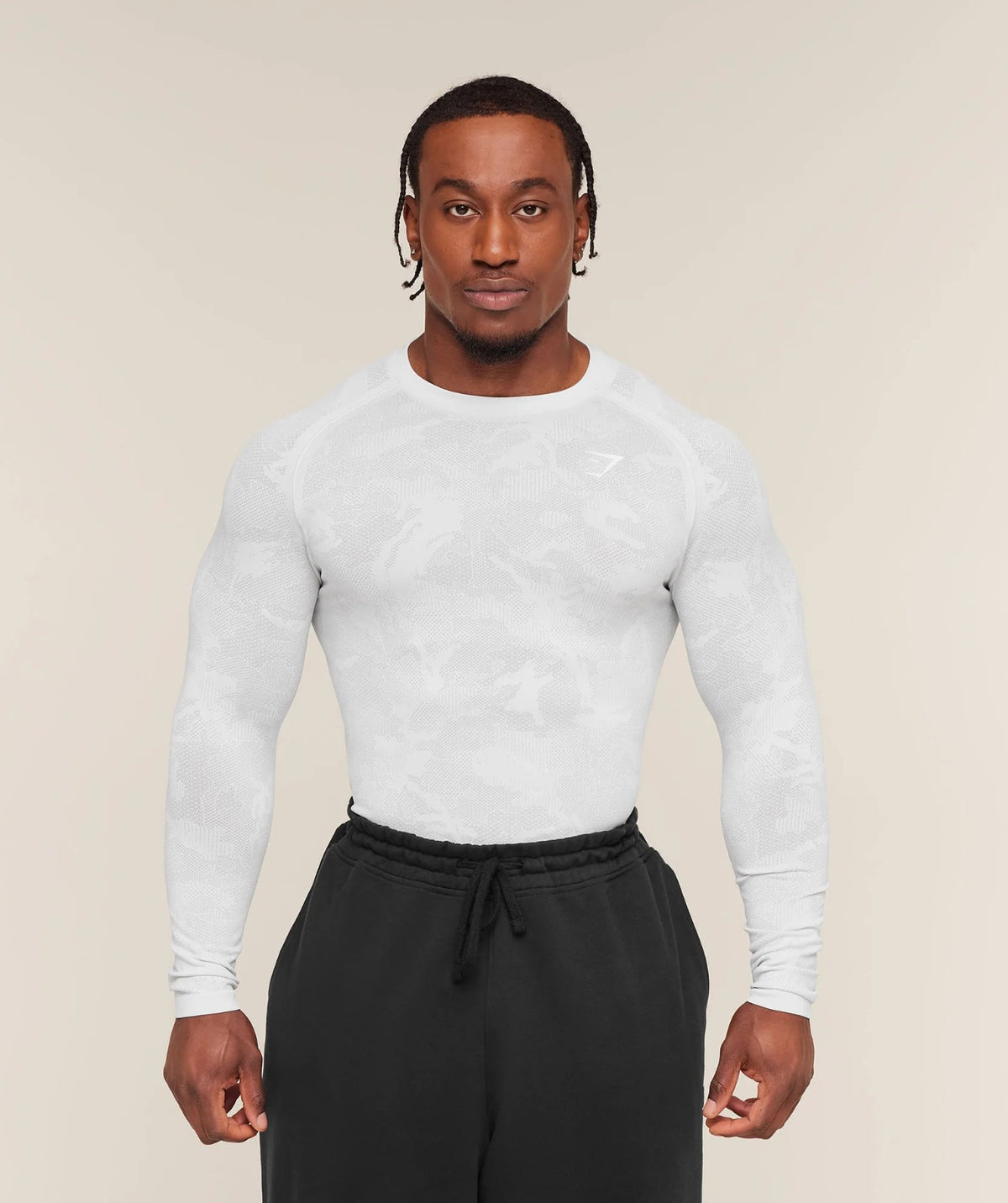GYMSAHRK geo seamless long sleeve T-shirt